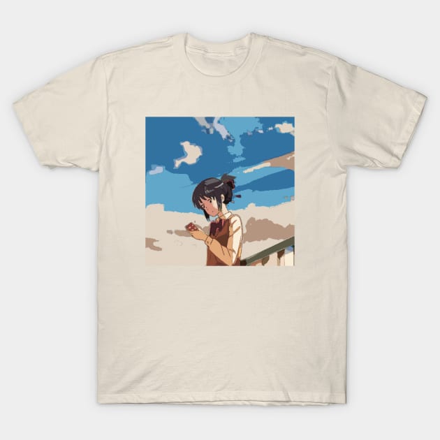 Your Name. Mitsuha Miyamizu Anime couples print T-Shirt by BleizerShtorn